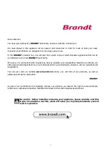 Preview for 12 page of Brandt SUP513 Instruction Manual