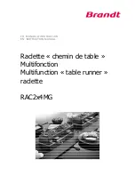 Brandt Table Runner RAC2x4MG Instruction Manual preview