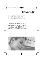 Brandt TE670 Series Manual For Installation And Use предпросмотр