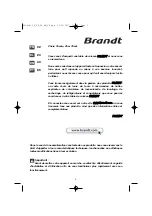 Preview for 2 page of Brandt TE670 Series Manual For Installation And Use