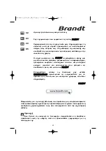 Preview for 23 page of Brandt TE670 Series Manual For Installation And Use