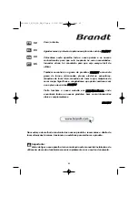 Preview for 65 page of Brandt TE670 Series Manual For Installation And Use