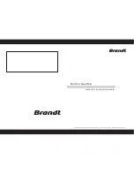 Brandt TG1431B Instructions For Installation And Use preview