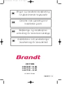 Preview for 1 page of Brandt TV222 Operating And Installation Manual