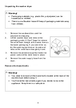 Preview for 9 page of Brandt WDB184QWA Installation & User Manual