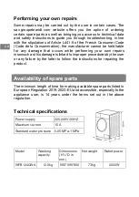 Предварительный просмотр 32 страницы Brandt WFB124QWA Manual To Installation And Use