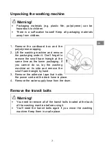 Preview for 9 page of Brandt WFB183QWA Manual To Installation And Use