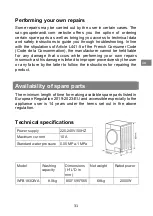 Preview for 33 page of Brandt WFB183QWA Manual To Installation And Use