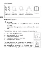 Preview for 7 page of Brandt wfb190wa Manual To Installation And Use