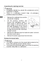 Preview for 8 page of Brandt wfb190wa Manual To Installation And Use