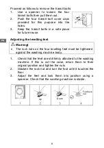 Preview for 9 page of Brandt wfb190wa Manual To Installation And Use