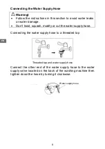 Preview for 10 page of Brandt wfb190wa Manual To Installation And Use