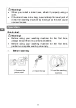 Preview for 12 page of Brandt wfb190wa Manual To Installation And Use