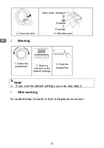 Preview for 13 page of Brandt wfb190wa Manual To Installation And Use