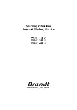 Brandt WFH 1171 U Operating Instructions Manual preview