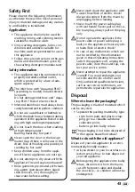 Preview for 45 page of Brandt WFH 1270 K Operating Instructions Manual