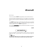 Preview for 1 page of Brandt WTD 6284K Manual