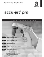 Предварительный просмотр 1 страницы BrandTech accu-jet pro Operating Manual