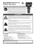 Preview for 1 page of Brant Radiant Heaters AG2-20-65 Manual