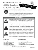 Brant Radiant Heaters AVS-40N Instructions Manual preview