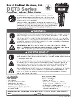 Preview for 1 page of Brant Radiant Heaters DET3-20-65 Manual