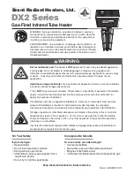 Preview for 1 page of Brant Radiant Heaters DX2-20-50 User Manual