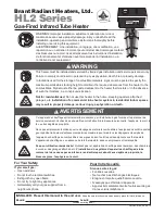 Brant Radiant Heaters HL2 Series User Manual предпросмотр