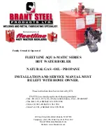 Brant Steel FLEETLINE AQUA-MATIC SERIES Installation And Service Manual предпросмотр