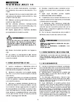 Preview for 6 page of Bras MAESTRALE JOLLY 5-8 Operator'S Manual