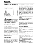 Preview for 2 page of Bras SCIROCCO UL Operator'S Manual