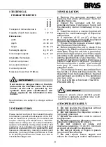 Предварительный просмотр 9 страницы Bras TURIA 12 Operator'S Manual