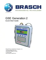 Предварительный просмотр 1 страницы Brasch GSE Generation 2 Quick Start Manual