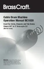 Preview for 1 page of BrassCraft BC1020 Operation Manual