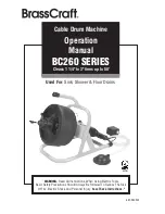 BrassCraft BC260 SERIES Operation Manual preview