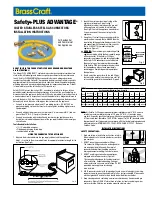 BrassCraft Safety+PLUS ADVANTAGE Installation Instructions Manual предпросмотр