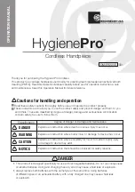 Preview for 1 page of BRASSELER USA HygienePro Air Operation Manual