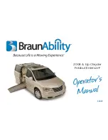 Предварительный просмотр 1 страницы Braun 2008 & Up Chrysler Foldout Entervan Operator'S Manual