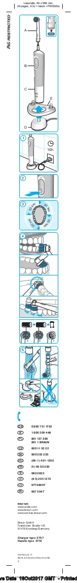 Preview for 2 page of Braun 3757 Quick Start Manual