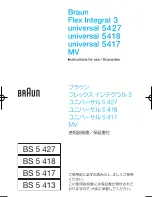 Предварительный просмотр 1 страницы Braun 5417 Instructions For Use Manual