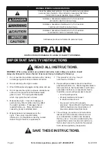 Предварительный просмотр 2 страницы Braun 57961 Owner'S Manual & Safety Instructions