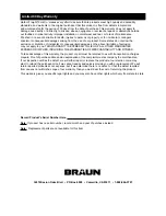 Предварительный просмотр 4 страницы Braun 63990 Owner'S Manual & Safety Instructions