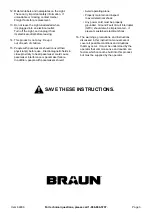 Preview for 3 page of Braun 64800 Owner'S Manual & Safety Instructions