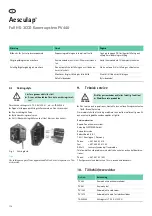 Preview for 114 page of Braun Aesculap PV440 Instructions For Use/Technical Description