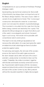 Preview for 4 page of Braun BN0095 5030.D Ronda Operating Manual