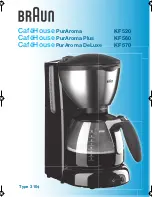 Предварительный просмотр 1 страницы Braun CafeHouse PurAroma DeLuxe KF 570 User Manual