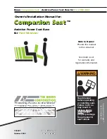 Braun Companion Seat Owners & Installation Manual preview