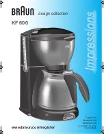 Предварительный просмотр 1 страницы Braun Impressions KF 600 User Manual