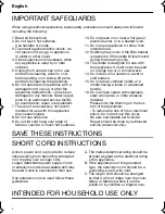 Предварительный просмотр 4 страницы Braun Impressions KF 600 User Manual