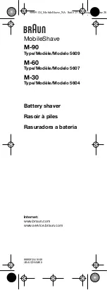 Preview for 1 page of Braun M-90 Type 5609 User Manual