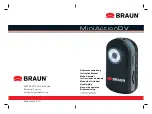 Braun MiniActionDV Instruction Manual preview